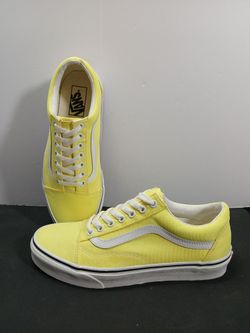 Vans Off The Wall Yellow Canvas Skateboarding Sneaker Unisex US Men 8 Womens 9.5