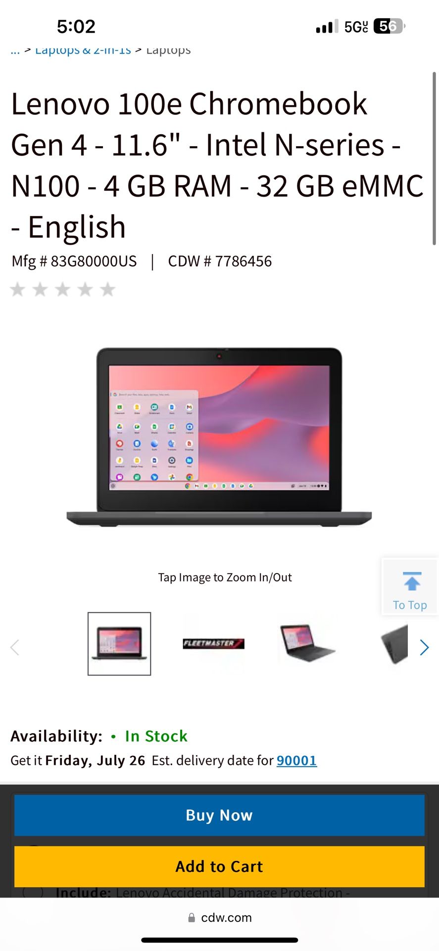 Lenovo 100e Chromebook Gen 4