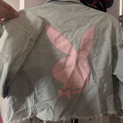 Playboy Bunny Cropped Denim Jacket