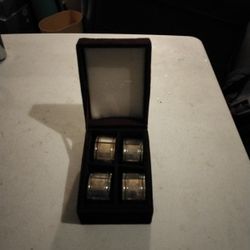 Silver Treasures By Godinger Plated Napkin Rings In Box