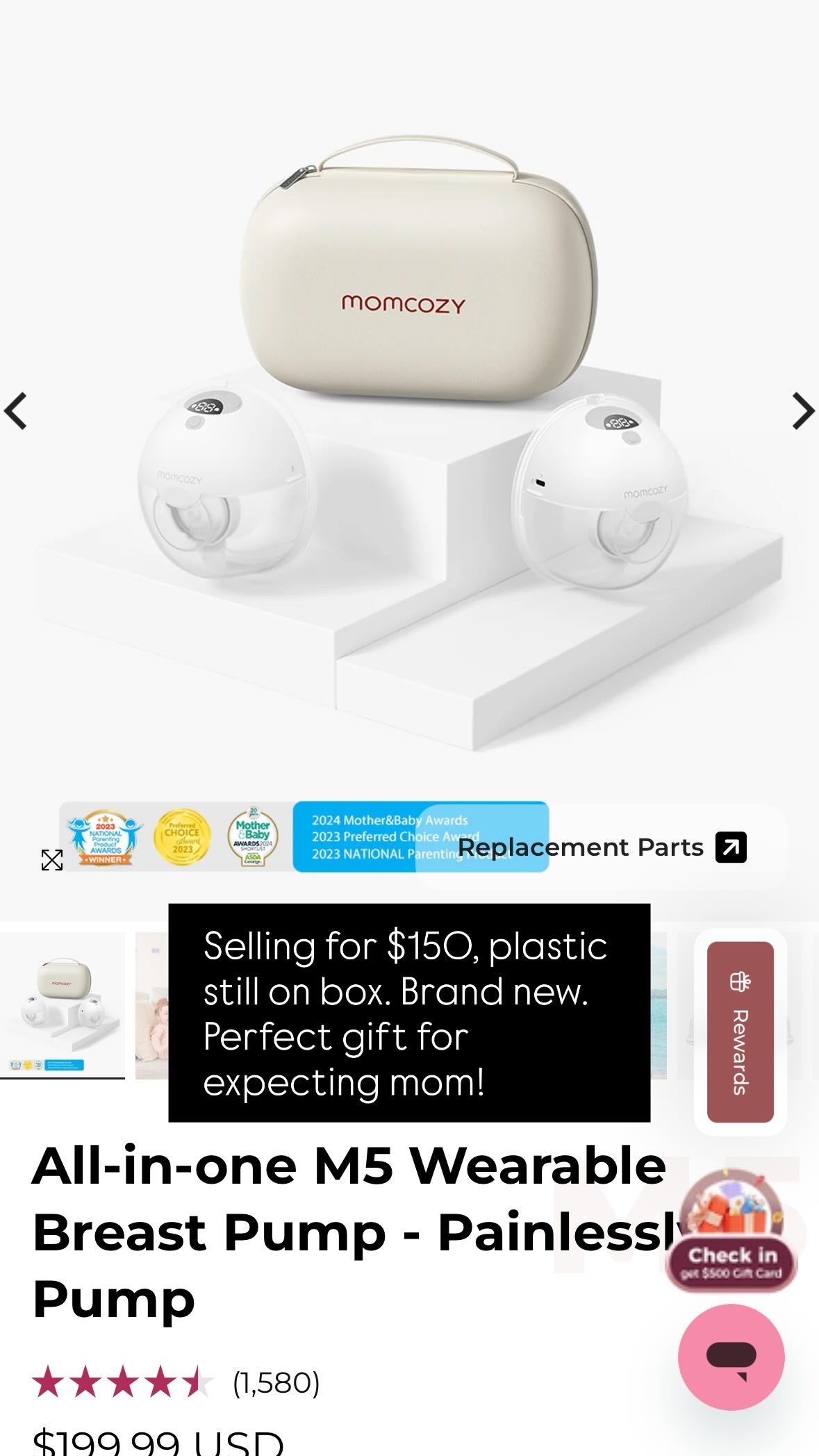 All-in-one M5 Wearable Breast Pump 