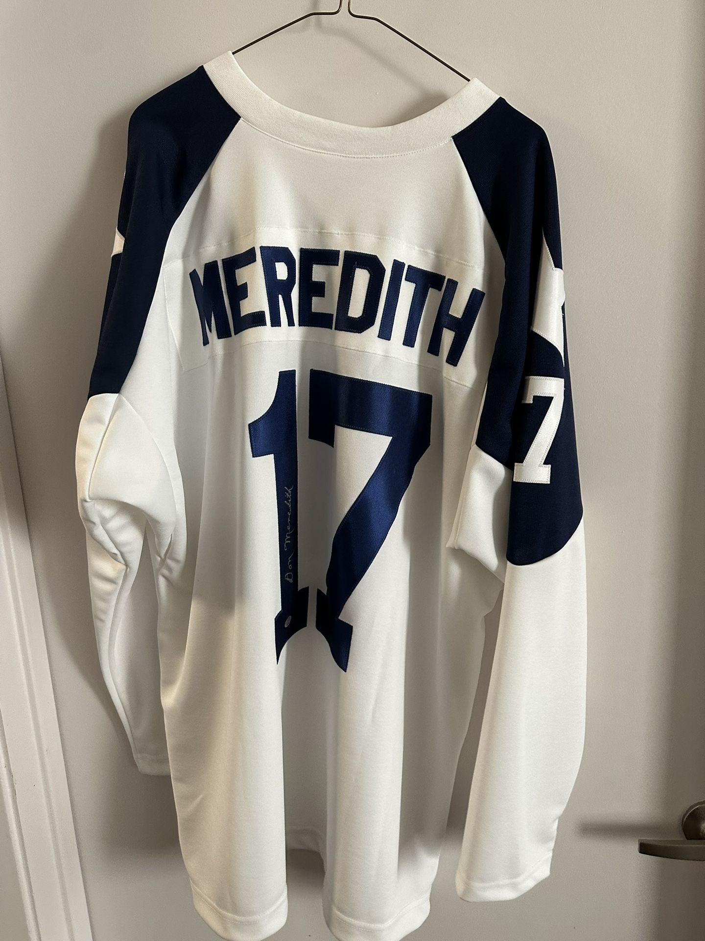 DON MEREDITH AUTOGRAPHED HAND SIGNED DALLAS COWBOYS FRAMED JERSEY