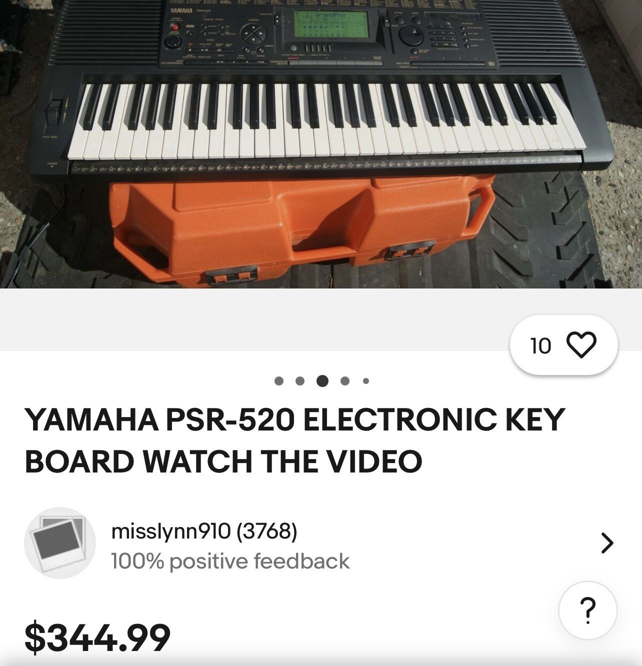 YAMAHA PSR 520 Keyboard