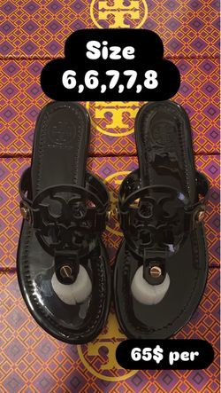 Tory Burch Miller Sandals Black Patent