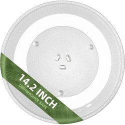 14.2” replacement glass turntable plate compatible with various Panasonic microwave models.