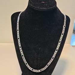 New Silver Figaro Necklace 