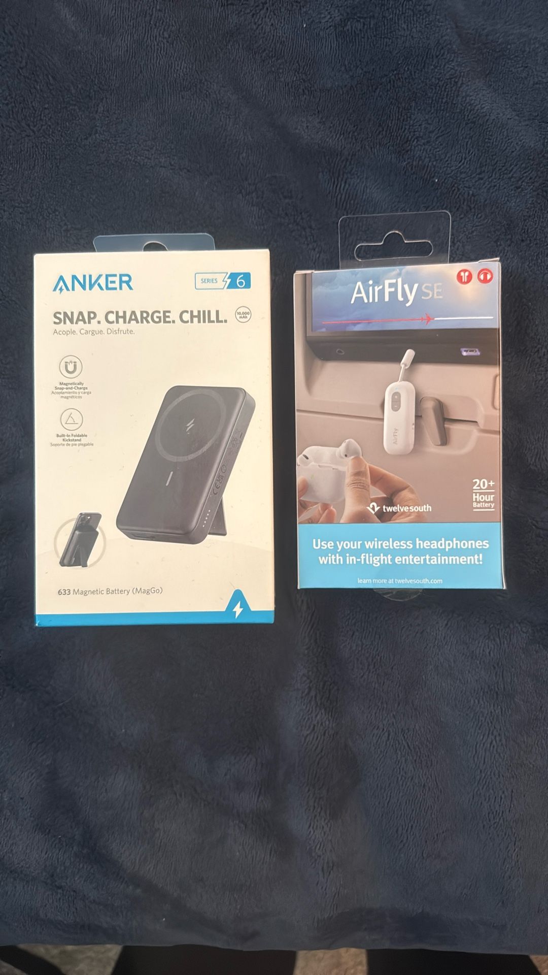Anker portable Charger With Airfly Se Bluetooth Earbuds