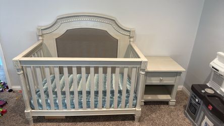 Crib And Nightstand