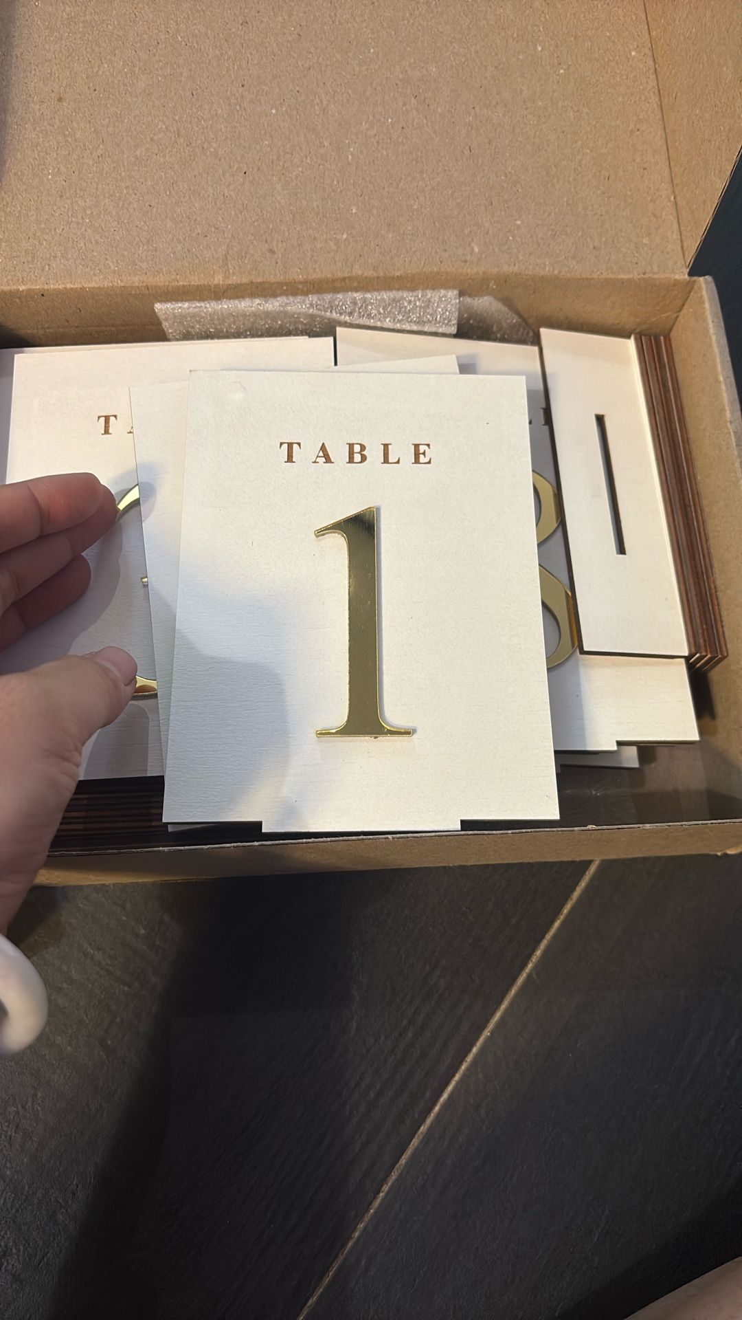 Table Numbers 1-12