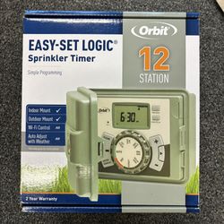 Orbit 12 zone sprinkler timer. Indoor outdoor. Brand new. Price firm.
