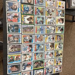 45 Baltimore/Indianapolis Colts 1980s Topps Football Cards With Eric Dickerson, Etc