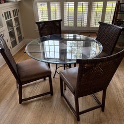 6) Leather Strap Dining Chairs Aquisitions By Henredon