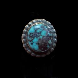 Vintage Sterling Silver Turquoise Ring Sz 4 3.28g 925