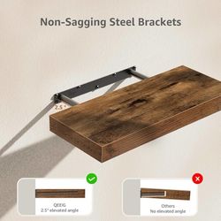  Floating Shelves for Wall, 36" Wall Mounted Rustic Wood Shelves for Bathroom, Bedroom, Living Room, Kitchen, Office, Hanging Shelf for Books/Storage/