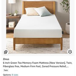 Zinus 6 Inch Memory Foam Twin Mattress 