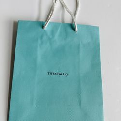 Authentic Tiffany & Co. Turquoise Blue Paper Shopping Bag Gift Bag Brand New