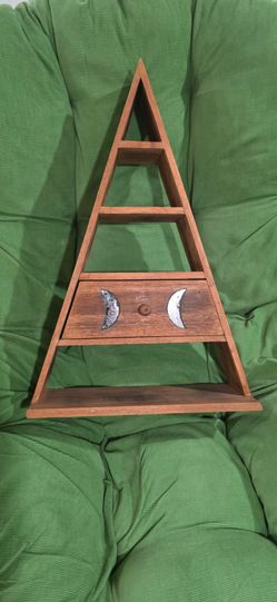 Wooden Triangle Hanging Shelve