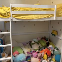 White Twin Loft Bed