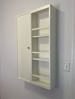 Wall-Mounted Fold-Down Ironing Board with Storage Cabinet