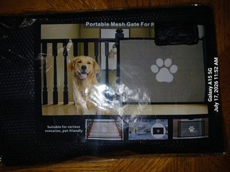 NEW PORTABLE MESH GATE DOG puppy PETS KIDS