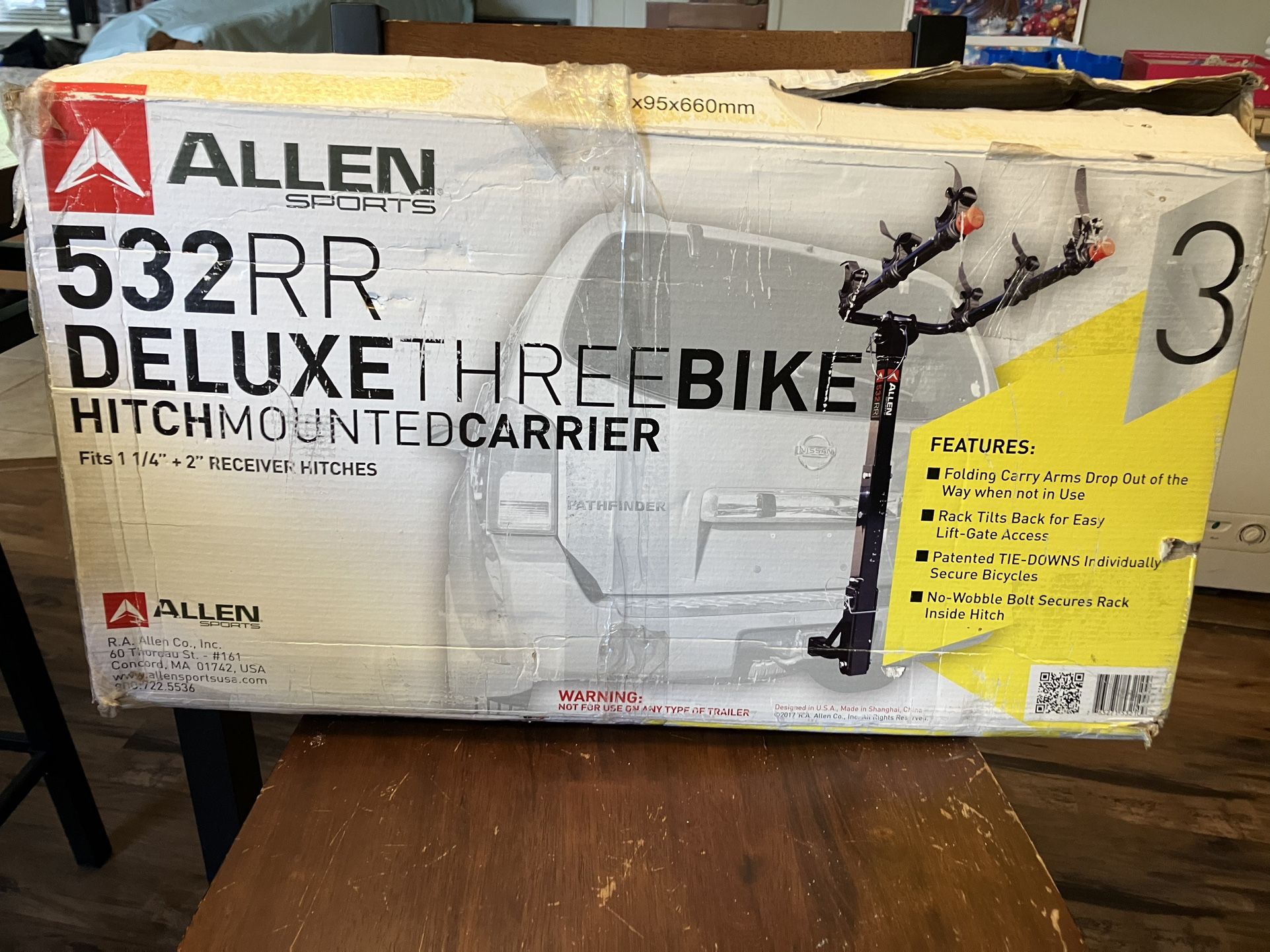 Allen Sports 532RR Deluxe Three Bike Carrier (new)