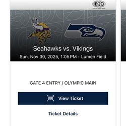 Seahawks Vikings Section 240 Row F!