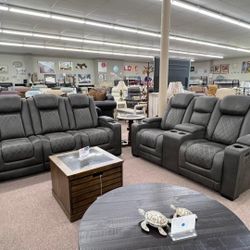 Power Reclining Sofa And Love Seat In Stock For Immediate Delivery 