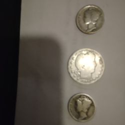 I Have A 1918 Liberty Dime, A 1898 Silver Barber Quarter and A 1920Liberty Dime