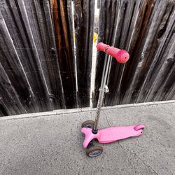 Pink Three Wheel Scooter