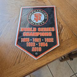 Giants World Series Championships Tin Sign