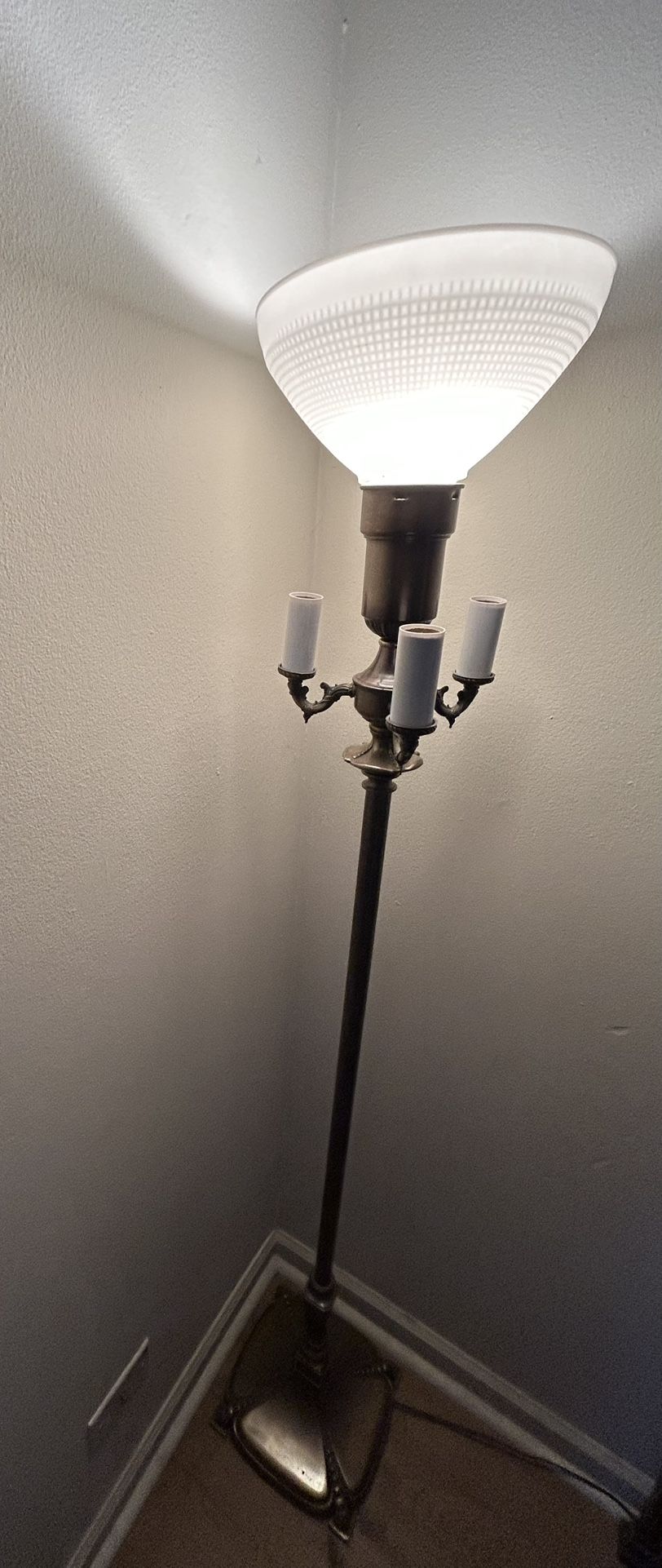 Antique Brass 3Way Floor Lamp