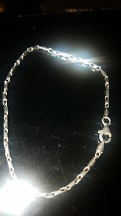 steling silver bullet bracelet 6 inch