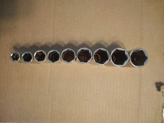 Craftsman 9Pcs 3/8" Dr Socket Set Made in USA.