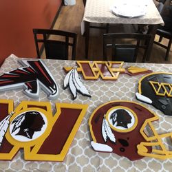 Handmade Redskins Wall  Plaques 