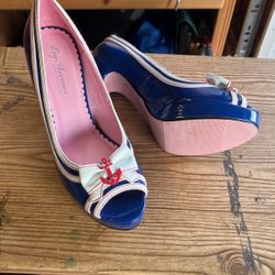 New Blue Sailor High Heels 