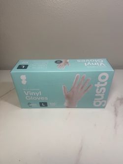 1,000 Vinyl Gloves Size Large – 10 Boxes – NEW – Latex & Powder Free