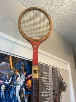 VINTAGE WILSON "TOP NOTCH" WOODEN TENNIS RACQUET. ANTIQUE /