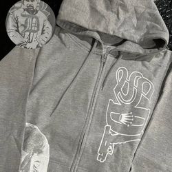 Grey Sdl Zip Up - Size Large 