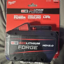 Milwaukee M18 18V Lithium-Ion REDLITHIUM FORGE HD 12.0 Ah Battery Pack—100% Authentic