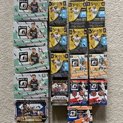 OPTIC, SELECT, PRIZM FOOTBALL & BASKETBALL LOT - Sealed Blasters, Megas, Hangers - 2020-2021