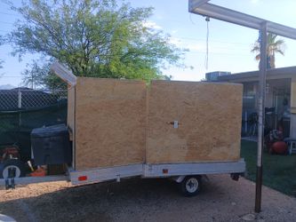 Flat bed solid Aluminum trailer