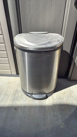 Stainless trash bin