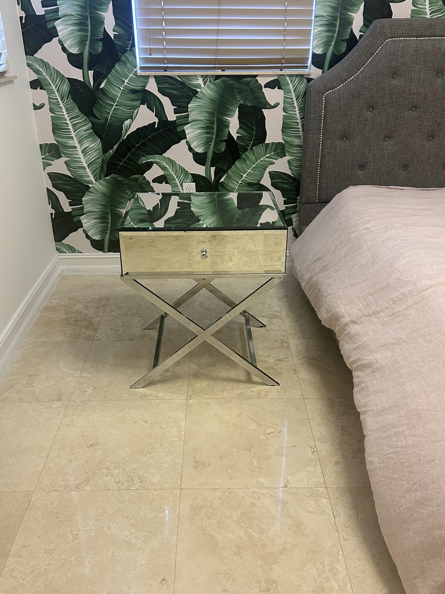 Mirrored Nightstand 