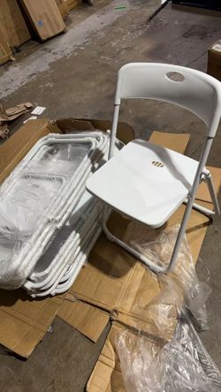 10 Pcs. Folding Chairs .White