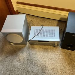 SONY RECEIVER and TWO SUBWOOFERS—WORKS GREAT
