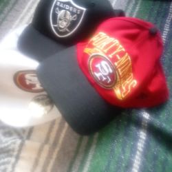 3 NFL CAPS .LIKE NEW