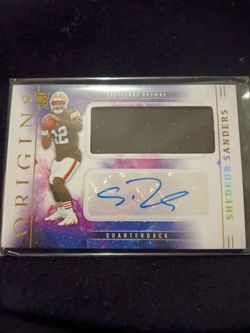 Shedeur Sanders auto autograph rookie card jersey card Cleveland Browns
