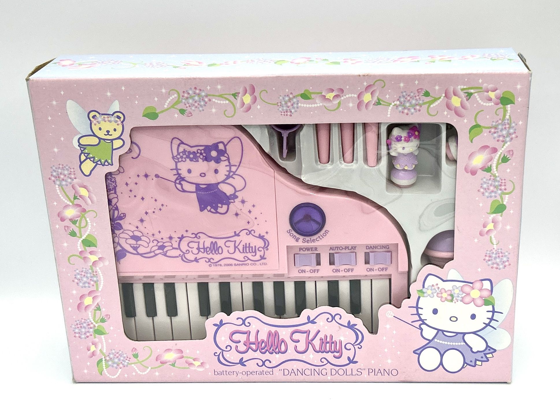 Genuine Sanrio Hello Kitty Grand Piano Toy Dancing Dolls Made in Japan Retro IOB