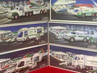 Hess trucks  6 Pcs. lot, All have boxes. All in New condition in Miami Dolphin Mall area.