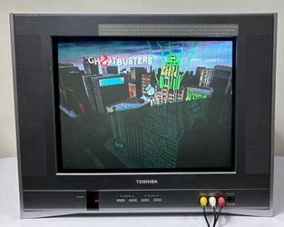 Toshiba 14AF46 14” Flat CRT TV Retro Gaming Component S-Video Tested & works (#1259)